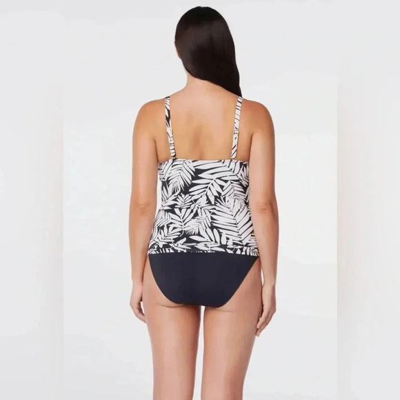 leu Rod Beattie Urban Oasis Tie Front Tankini Swim Top and Bottom - Picture 4 of 14